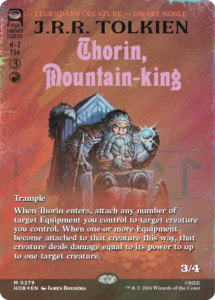 Thorin, Mountain-king (Borderless) (Surge Foil) [The Hobbit] | Gear Gaming Fayetteville