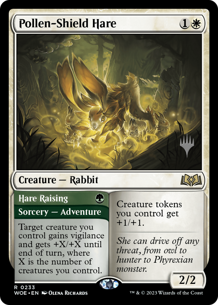 Pollen-Shield Hare // Hare Raising (Promo Pack) [Wilds of Eldraine Promos] | Gear Gaming Fayetteville