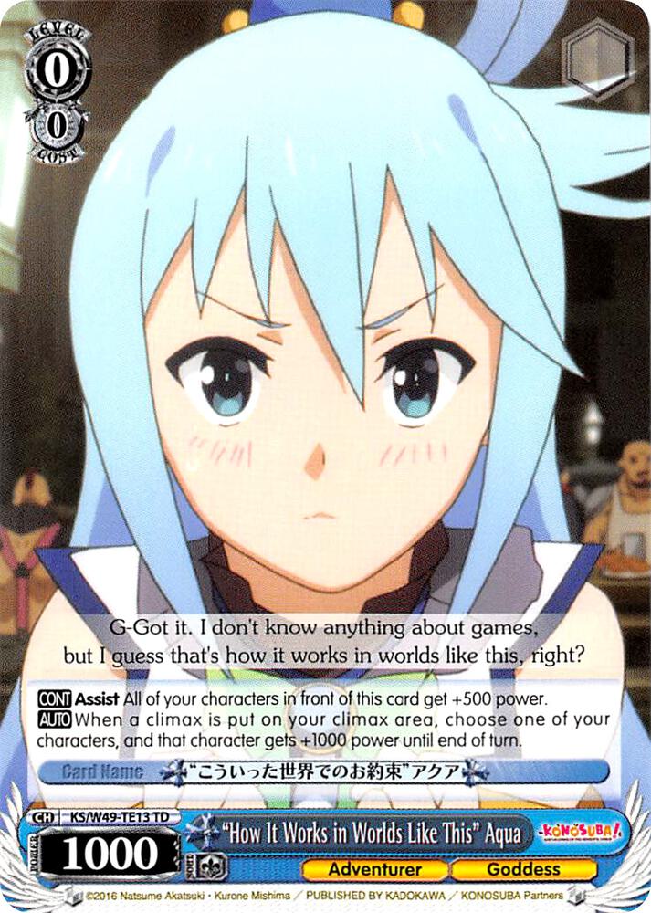 "How It Works in Worlds Like This" Aqua - [KonoSuba] | Gear Gaming Fayetteville
