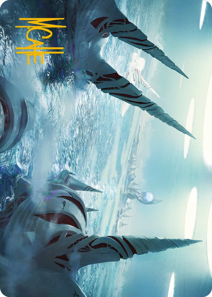 Seachrome Coast Art Card (Gold-Stamped Signature) [Phyrexia: All Will Be One Art Series] | Gear Gaming Fayetteville
