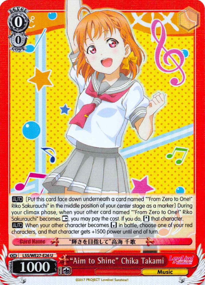 "Aim to Shine" Chika Takami (Parallel Foil) - [Love Live! Sunshine!! Extra Booster] | Gear Gaming Fayetteville