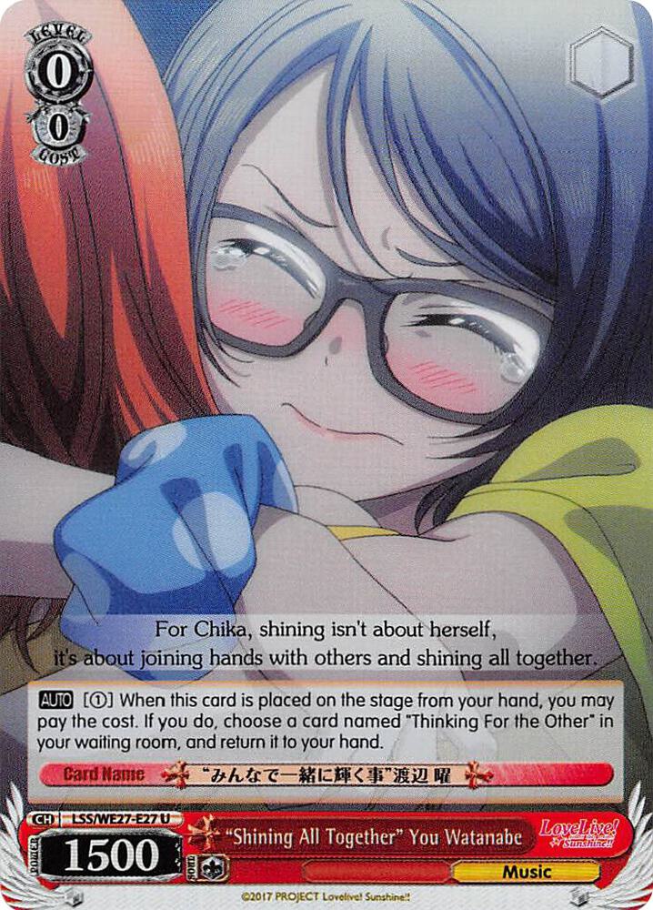 "Shining All Together" You Watanabe (Parallel Foil) - [Love Live! Sunshine!! Extra Booster] | Gear Gaming Fayetteville