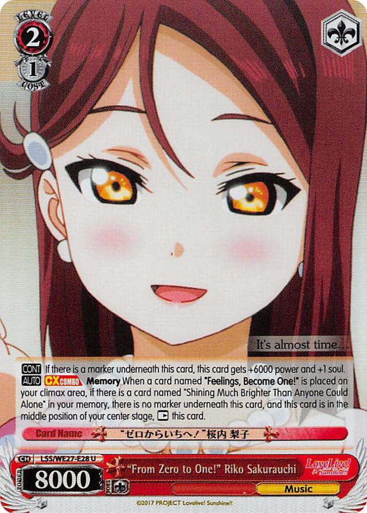 "From Zero to One!" Riko Sakurauchi (Parallel Foil) - [Love Live! Sunshine!! Extra Booster] | Gear Gaming Fayetteville