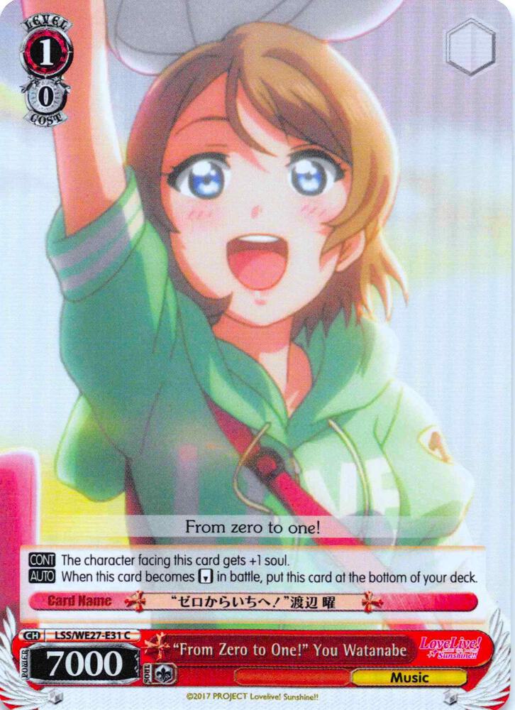 "From Zero to One!" You Watanabe (Parallel Foil) - [Love Live! Sunshine!! Extra Booster] | Gear Gaming Fayetteville