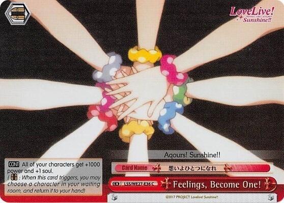 Feelings, Become One! (Parallel Foil) - [Love Live! Sunshine!! Extra Booster] | Gear Gaming Fayetteville