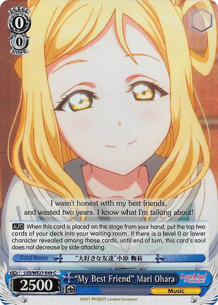"My Best Friend" Mari Ohara (Parallel Foil) - [Love Live! Sunshine!! Extra Booster] | Gear Gaming Fayetteville