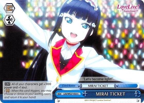 MIRAI TICKET (Blue) - [Love Live! Sunshine!! Extra Booster] | Gear Gaming Fayetteville