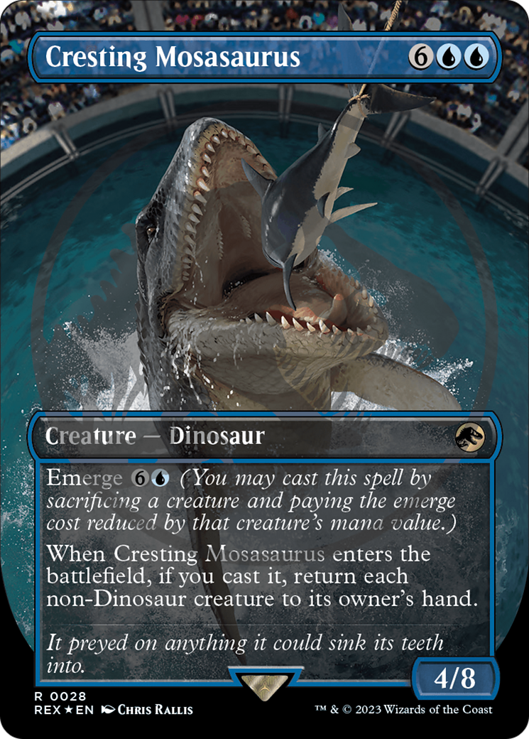 Cresting Mosasaurus (Emblem) (Borderless) [Jurassic World Collection Tokens] | Gear Gaming Fayetteville