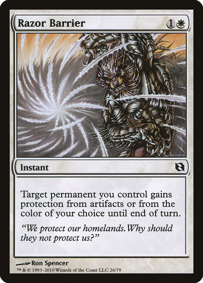 Razor Barrier [Duel Decks: Elspeth vs. Tezzeret] | Gear Gaming Fayetteville