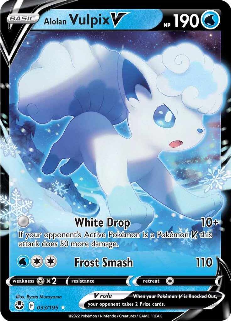 Alolan Vulpix V (033/195) [Sword & Shield: Silver Tempest] | Gear Gaming Fayetteville