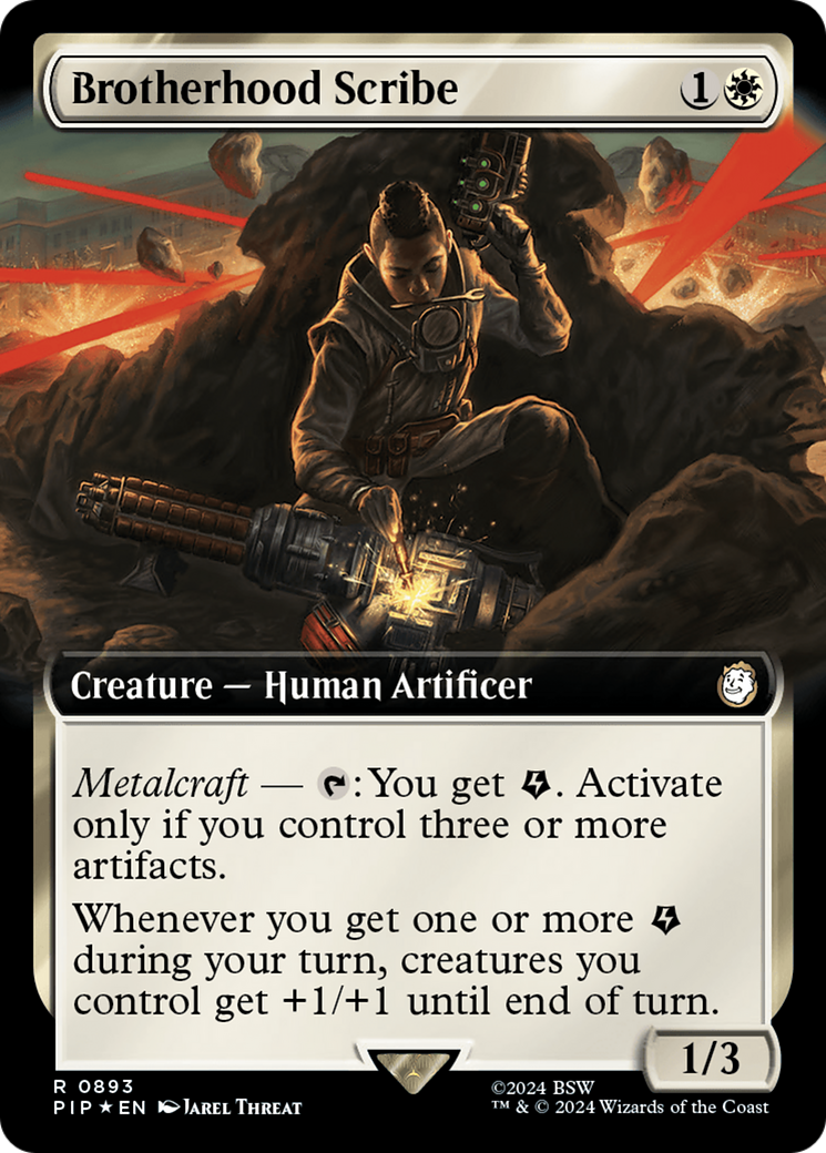 Brotherhood Scribe (Extended Art) (Surge Foil) [Fallout] | Gear Gaming Fayetteville