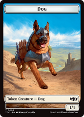 Dog // Goblin Double-Sided Token [Tarkir: Dragonstorm Commander Tokens] | Gear Gaming Fayetteville
