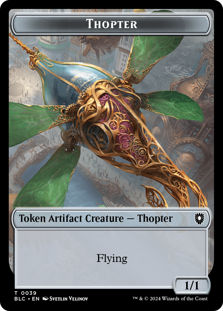 Goblin // Thopter Double-Sided Token [Bloomburrow Commander Tokens] | Gear Gaming Fayetteville