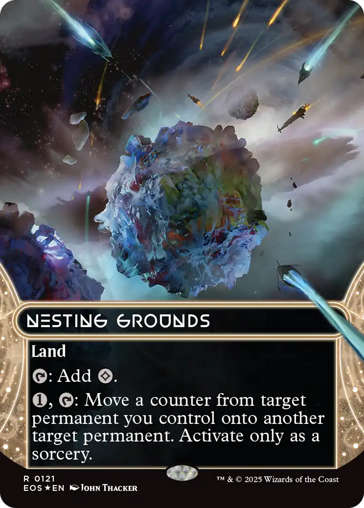Nesting Grounds (0121) (Borderless) (Galaxy Foil) [Edge of Eternities: Stellar Sights] | Gear Gaming Fayetteville