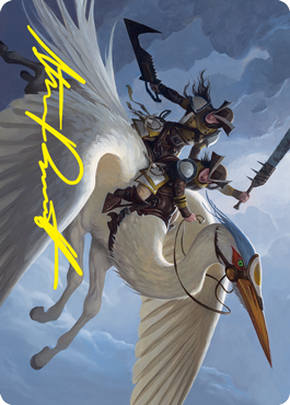 Gryffwing Cavalry Art Card (Gold-Stamped Signature) [Innistrad: Crimson Vow Art Series] | Gear Gaming Fayetteville