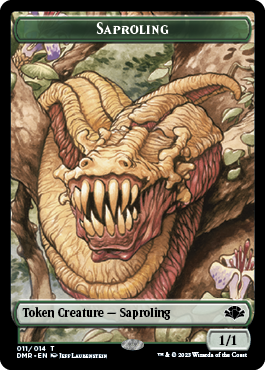 Zombie // Saproling Double-Sided Token [Dominaria Remastered Tokens] | Gear Gaming Fayetteville