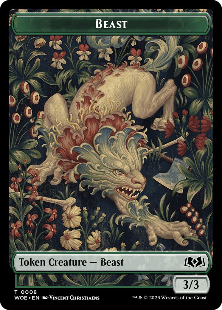 Beast Token [Wilds of Eldraine Tokens] | Gear Gaming Fayetteville