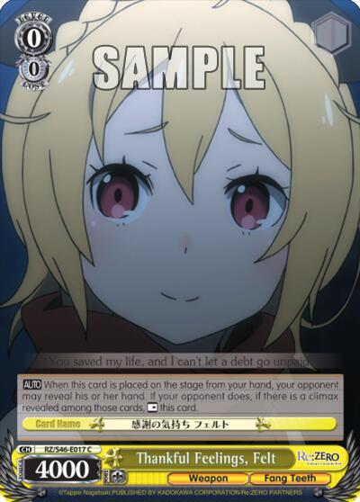 Thankful Feelings, Felt - [Re:ZERO] | Gear Gaming Fayetteville