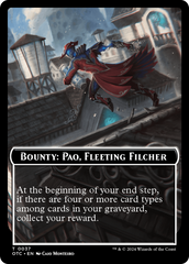 Bounty: Paq, Fleeting Filcher // Bounty Rules Double-Sided Token [Outlaws of Thunder Junction Commander Tokens] | Gear Gaming Fayetteville