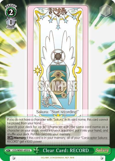 Clear Card: RECORD - [Cardcaptor Sakura: Clear Card] | Gear Gaming Fayetteville