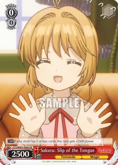 Sakura: Slip of the Tongue (SR) - [Cardcaptor Sakura: Clear Card] | Gear Gaming Fayetteville