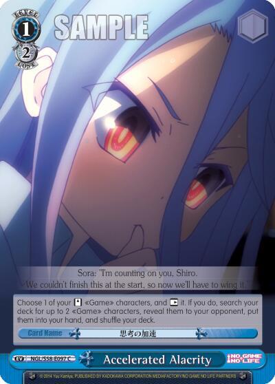 Accelerated Alacrity - [No Game No Life] | Gear Gaming Fayetteville