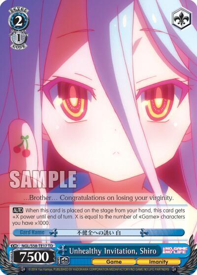 Unhealthy Invitation, Shiro - [No Game No Life] | Gear Gaming Fayetteville