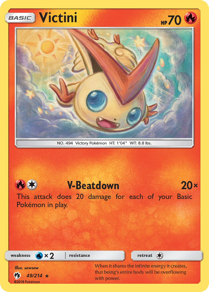 Victini (49/214) [Sun & Moon: Lost Thunder] | Gear Gaming Fayetteville