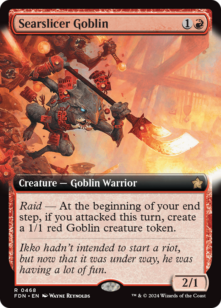 Searslicer Goblin (Extended Art) [Foundations] | Gear Gaming Fayetteville