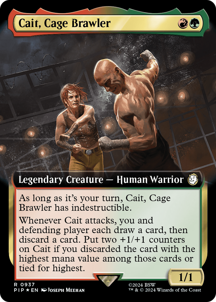 Cait, Cage Brawler (Extended Art) (Surge Foil) [Fallout] | Gear Gaming Fayetteville