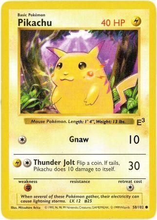 Pikachu (58/102) (E3 Stamped Promo with Red Cheeks) [Miscellaneous Cards] | Gear Gaming Fayetteville