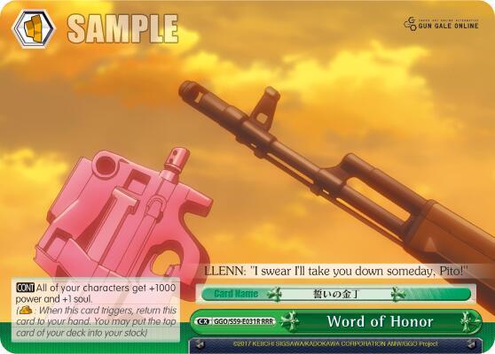 Word of Honor (RRR) - [SAO Alternative–Gun Gale Online] | Gear Gaming Fayetteville