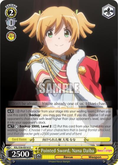 Pointed Sword, Nana Daiba - [Revue Starlight] | Gear Gaming Fayetteville