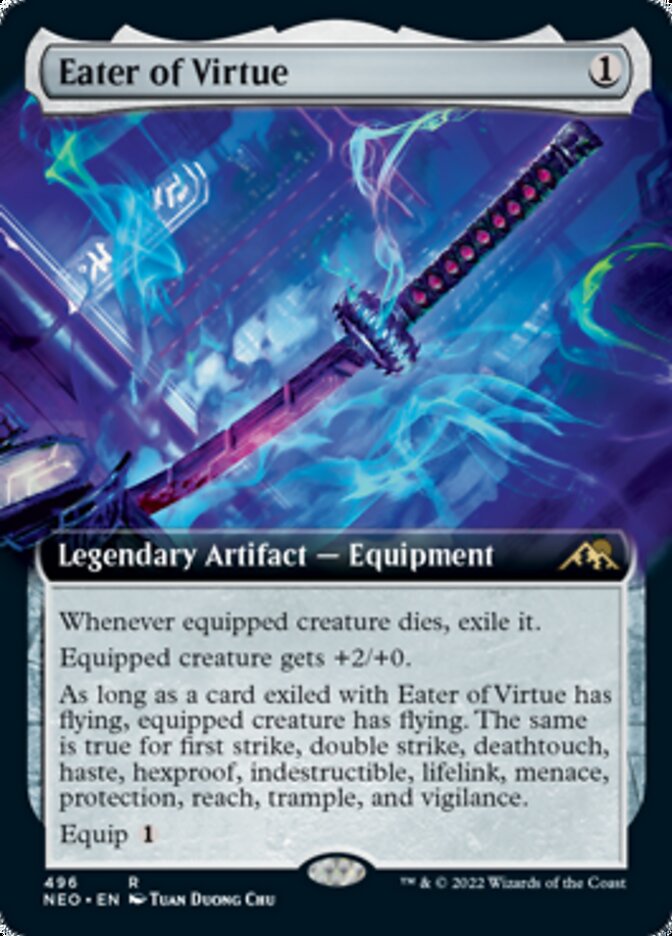 Eater of Virtue (Extended Art) [Kamigawa: Neon Dynasty] | Gear Gaming Fayetteville