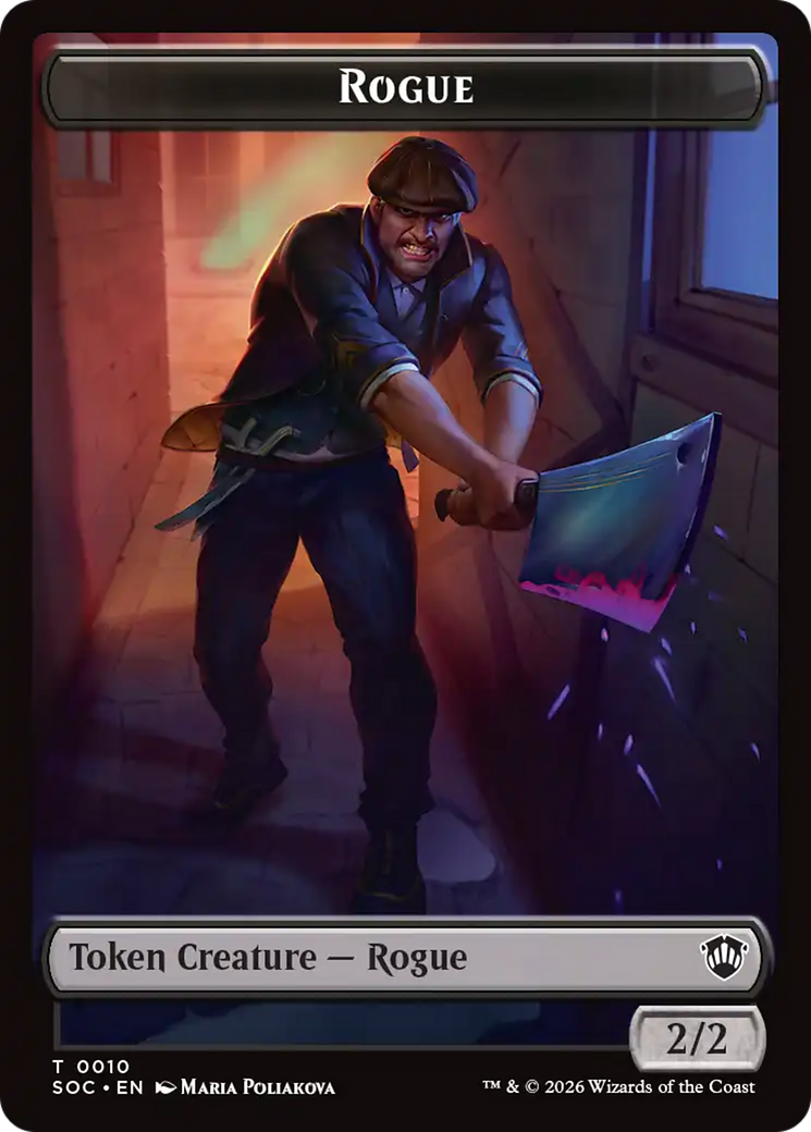 Spirit (0025) // Rogue Double-Sided Token [Secrets of Strixhaven Commander Tokens] | Gear Gaming Fayetteville