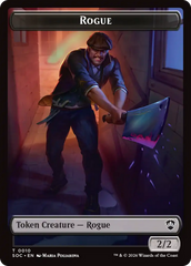 Spirit (0025) // Rogue Double-Sided Token [Secrets of Strixhaven Commander Tokens] | Gear Gaming Fayetteville