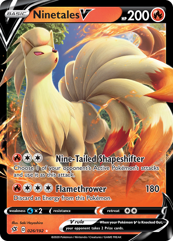 Ninetales V (026/192) [Sword & Shield: Rebel Clash] | Gear Gaming Fayetteville