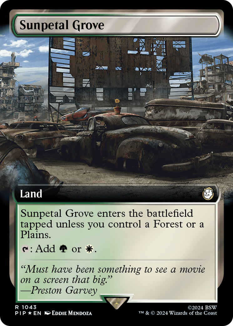 Sunpetal Grove (Extended Art) (Surge Foil) [Fallout] | Gear Gaming Fayetteville