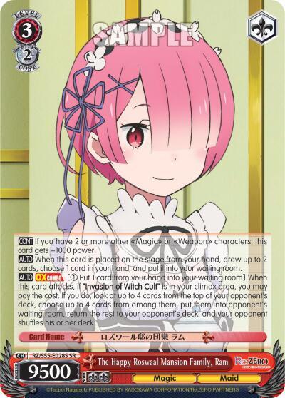 The Happy Roswaal Mansion Family, Ram (SR) - [Re:ZERO Vol.2] | Gear Gaming Fayetteville