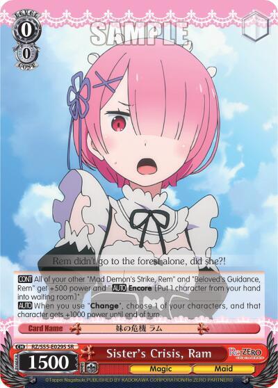 Sister's Crisis, Ram (SR) - [Re:ZERO Vol.2] | Gear Gaming Fayetteville