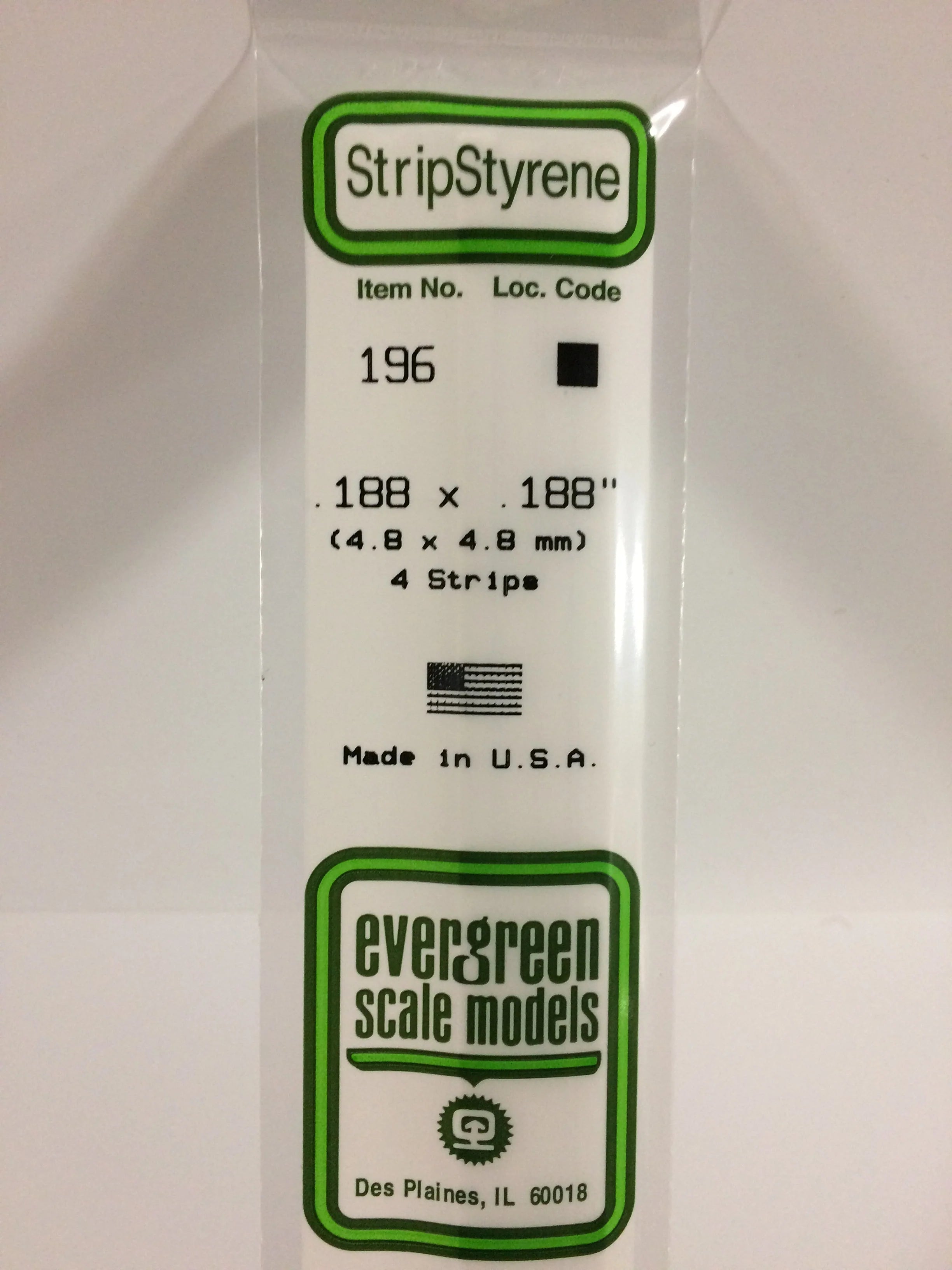 196 - .188" X .188" OPAQUE WHITE POLYSTYRENE STRIP | Gear Gaming Fayetteville