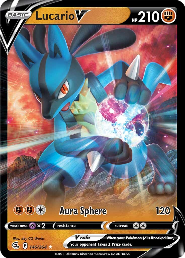 Lucario V (146/264) (Jumbo Card) [Sword & Shield: Fusion Strike] | Gear Gaming Fayetteville