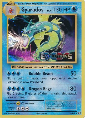 Gyarados (34/108) (XY Evolutions Prerelease) [XY: Black Star Promos] | Gear Gaming Fayetteville