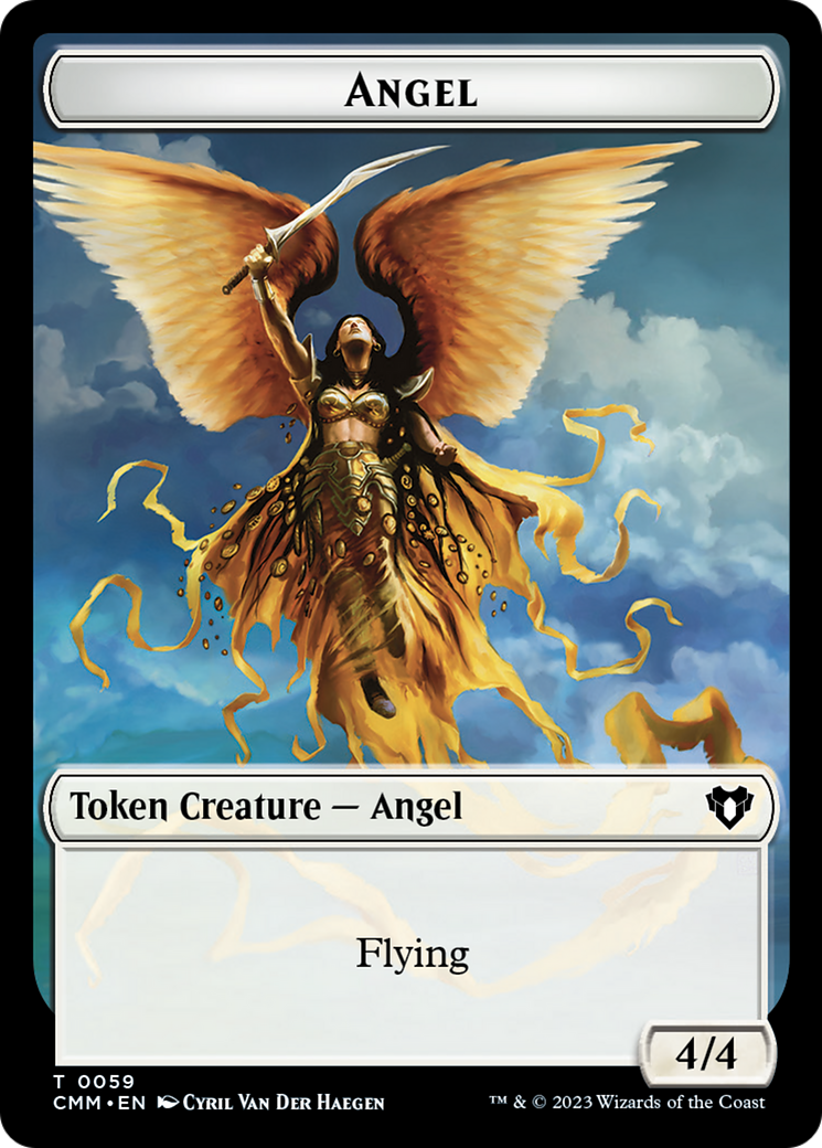 Copy (54) // Angel Double-Sided Token [Commander Masters Tokens] | Gear Gaming Fayetteville