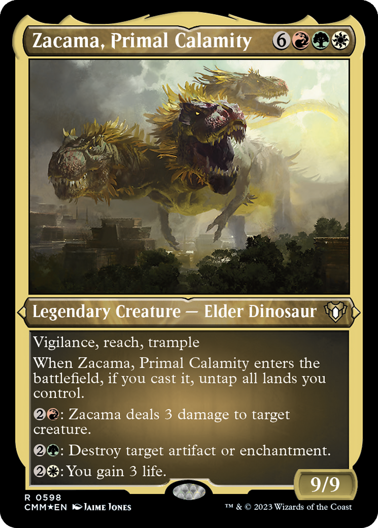 Zacama, Primal Calamity (Foil Etched) [Commander Masters] | Gear Gaming Fayetteville