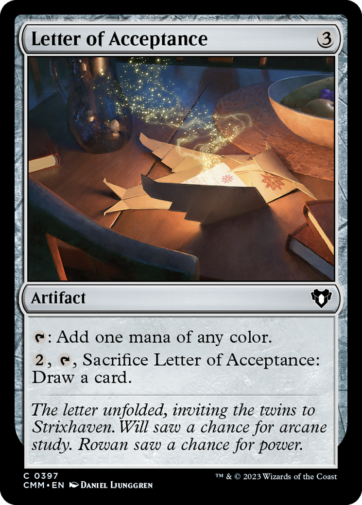 Letter of Acceptance [Commander Masters] | Gear Gaming Fayetteville