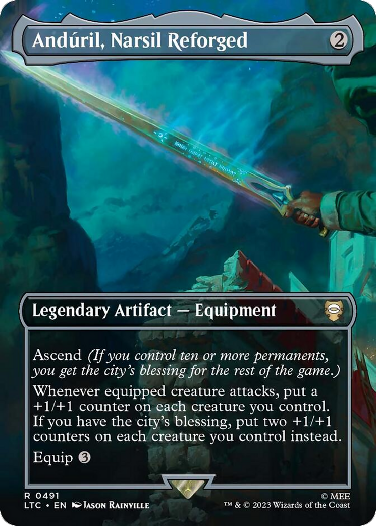 Anduril, Narsil Reforged (Borderless) [The Lord of the Rings: Tales of Middle-Earth Commander] | Gear Gaming Fayetteville