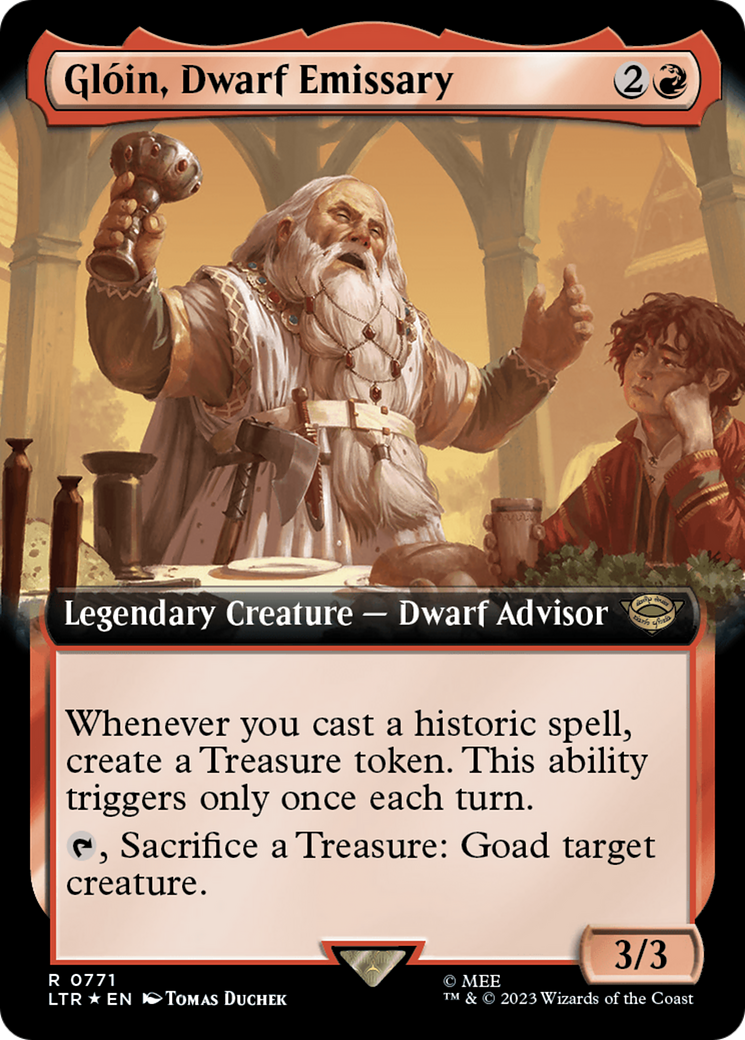 Gloin, Dwarf Emissary (Extended Art) (Surge Foil) [The Lord of the Rings: Tales of Middle-Earth] | Gear Gaming Fayetteville