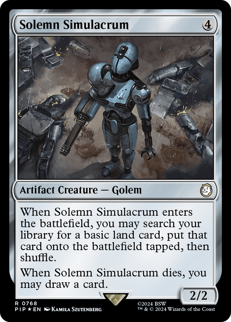 Solemn Simulacrum (Surge Foil) [Fallout] | Gear Gaming Fayetteville