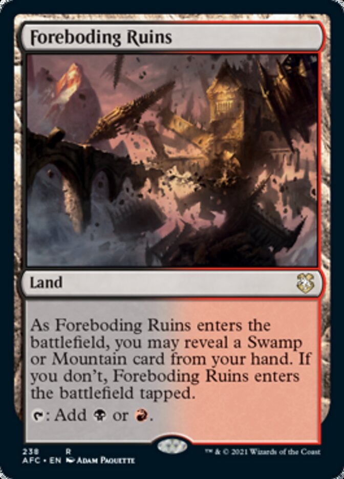 Foreboding Ruins [Dungeons & Dragons: Adventures in the Forgotten Realms Commander] | Gear Gaming Fayetteville